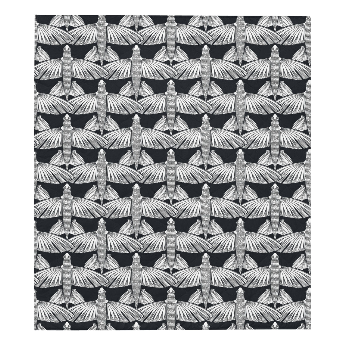 Flying Fish Pattern Print Design 03 Premium Quilt