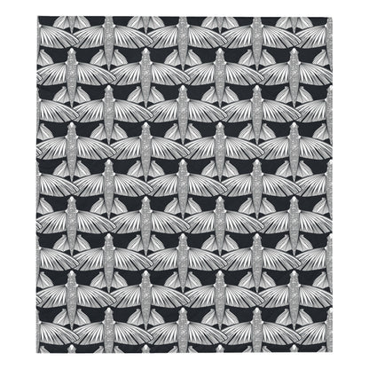 Flying Fish Pattern Print Design 03 Premium Quilt
