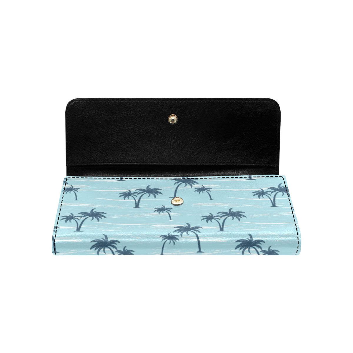 Palm Tree Pattern Print Design PT04 Women's Trifold Wallet