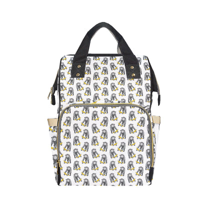 Chimpanzee Pattern Print Design 05 Diaper Bag Backpack