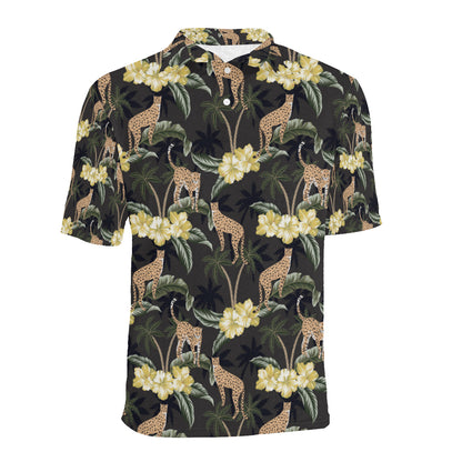 Cheetah Pattern Print Design 04 Men Polo Shirt