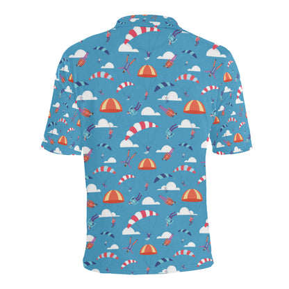 Skydiving Pattern Print Design 03 Men Polo Shirt