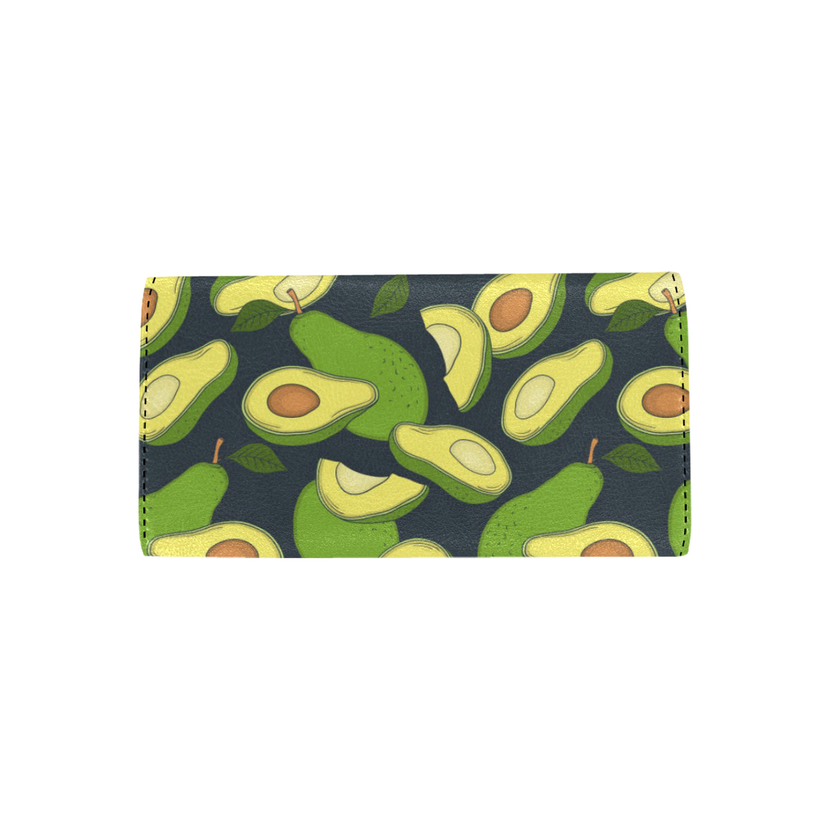 Avocado Pattern Print Design AC013 Women's Trifold Wallet