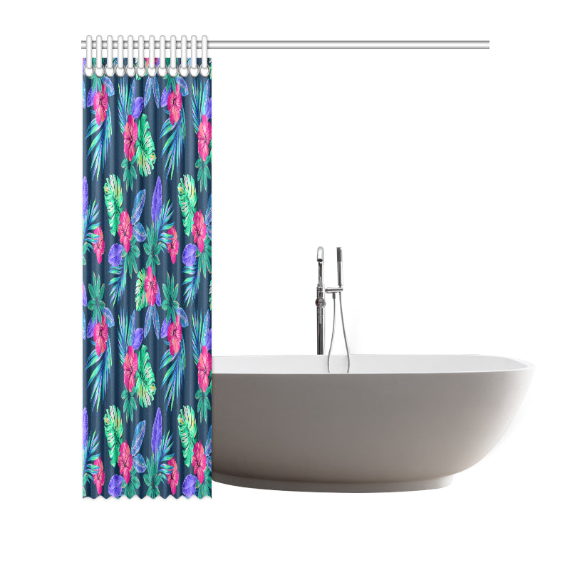 Tropical Flower Pattern Print Design TF09 Shower Curtain