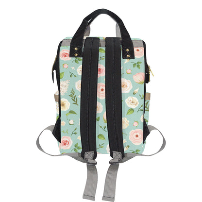 Lisianthus Pattern Print Design 01 Diaper Bag Backpack