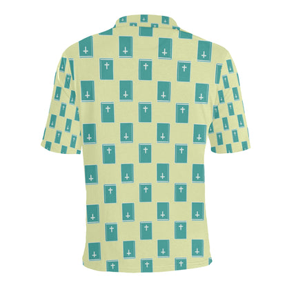 Bible Pattern Print Design 04 Men Polo Shirt