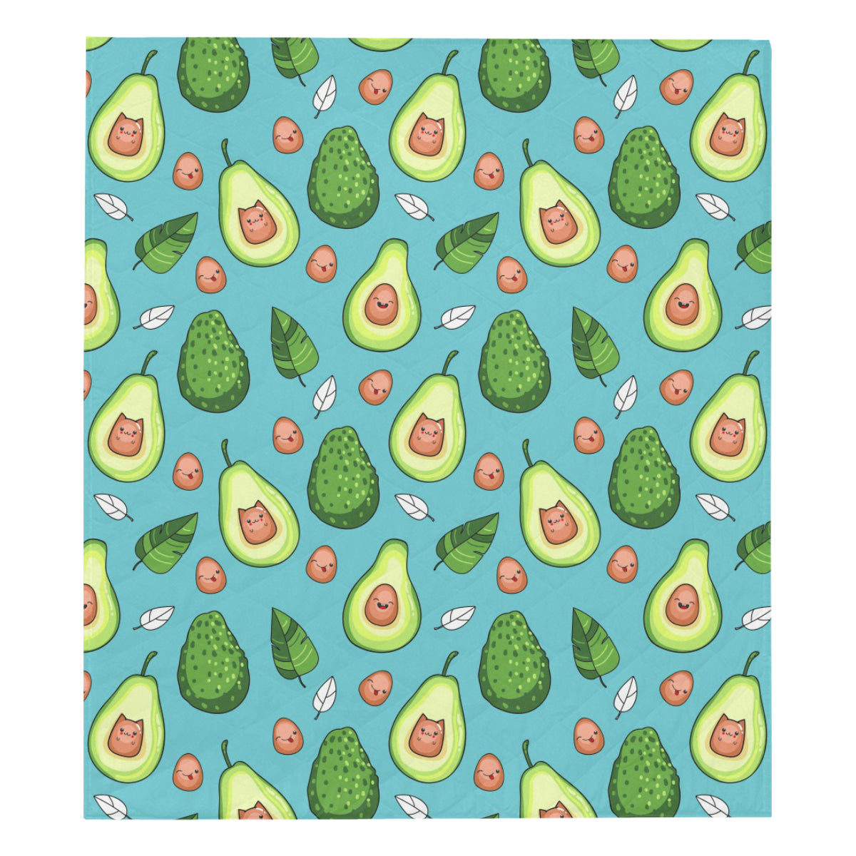 Avocado Pattern Print Design AC05 Premium Quilt