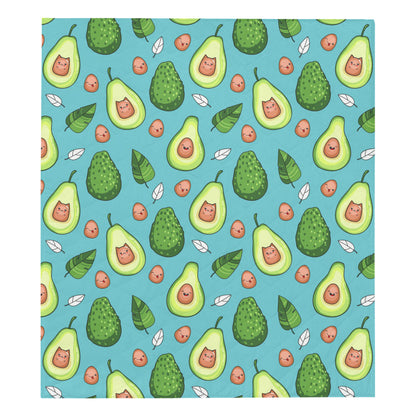 Avocado Pattern Print Design AC05 Premium Quilt