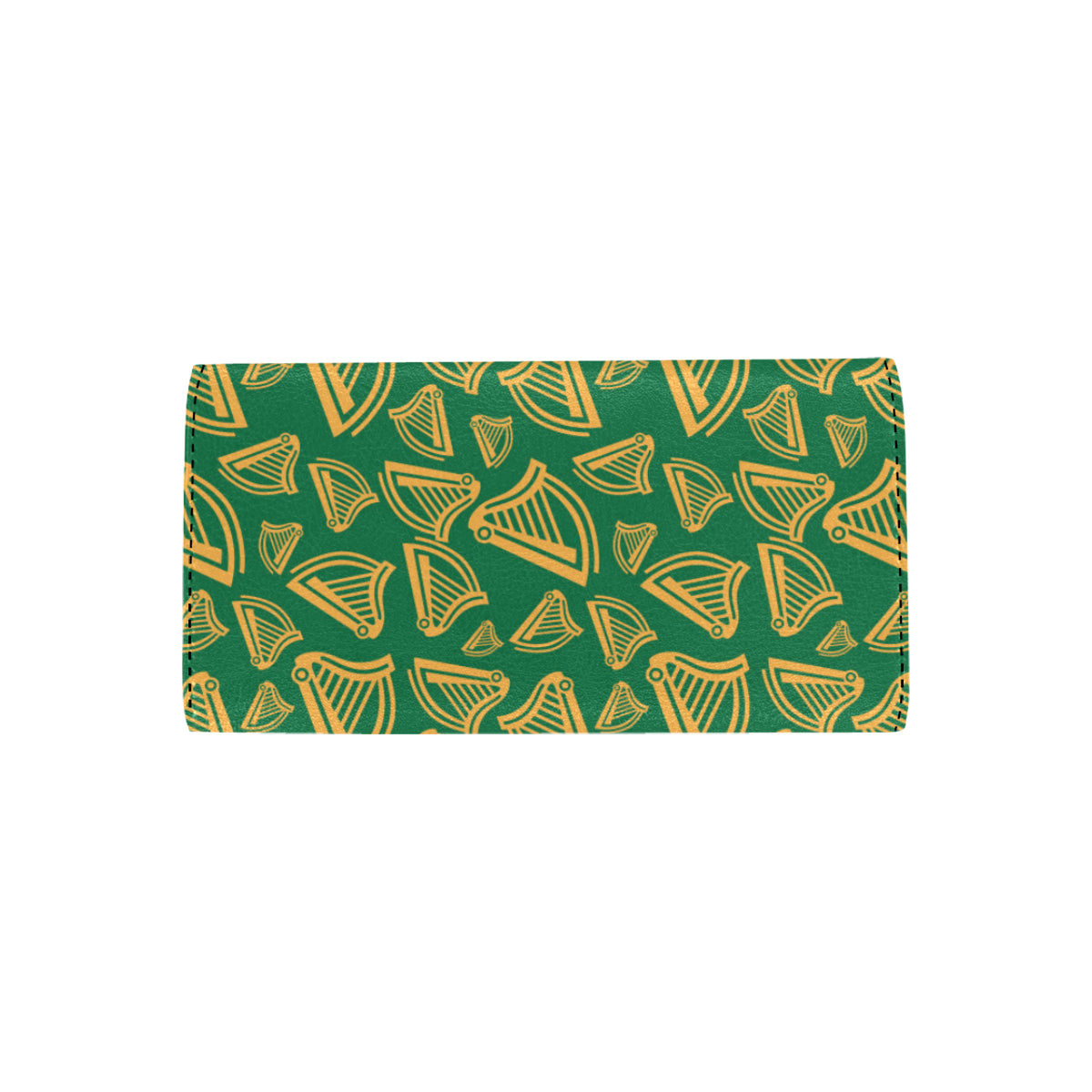 Harp Pattern Print Design 03 Women's Trifold Wallet