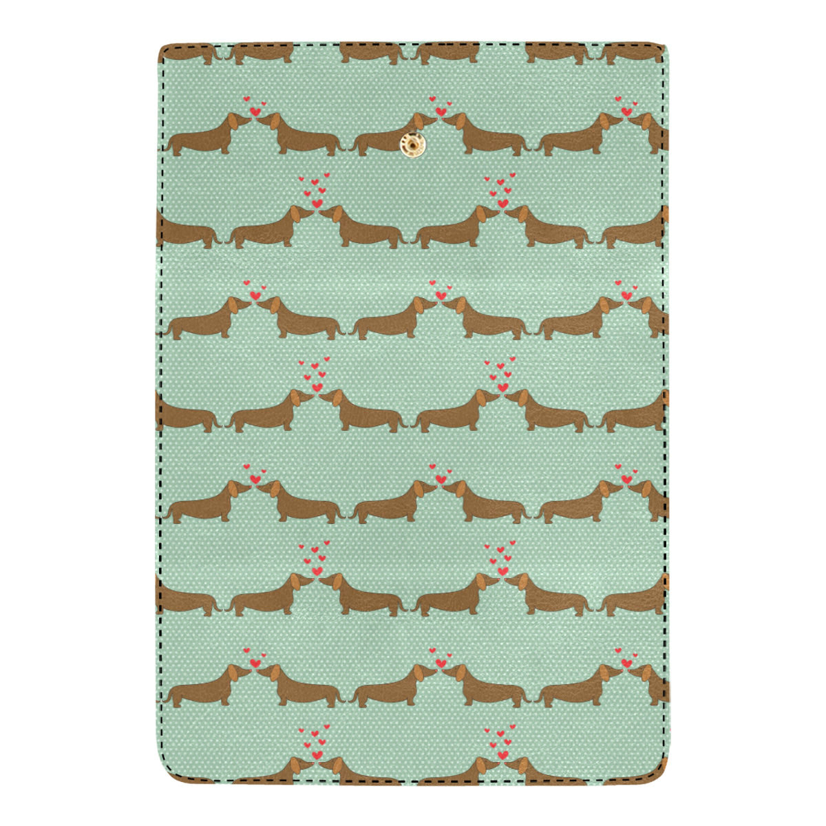 Dachshund Pattern Print Design 02 Women's Trifold Wallet