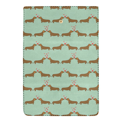 Dachshund Pattern Print Design 02 Women's Trifold Wallet