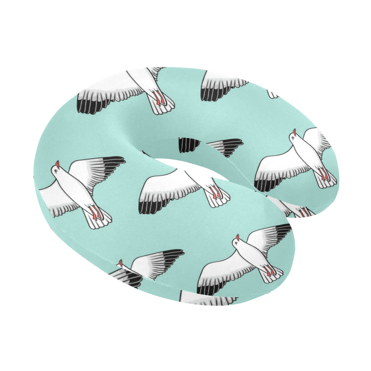 Pigeon Pattern Print Design 02 U-Shaped Travel Neck Pillow