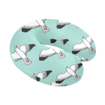 Pigeon Pattern Print Design 02 U-Shaped Travel Neck Pillow