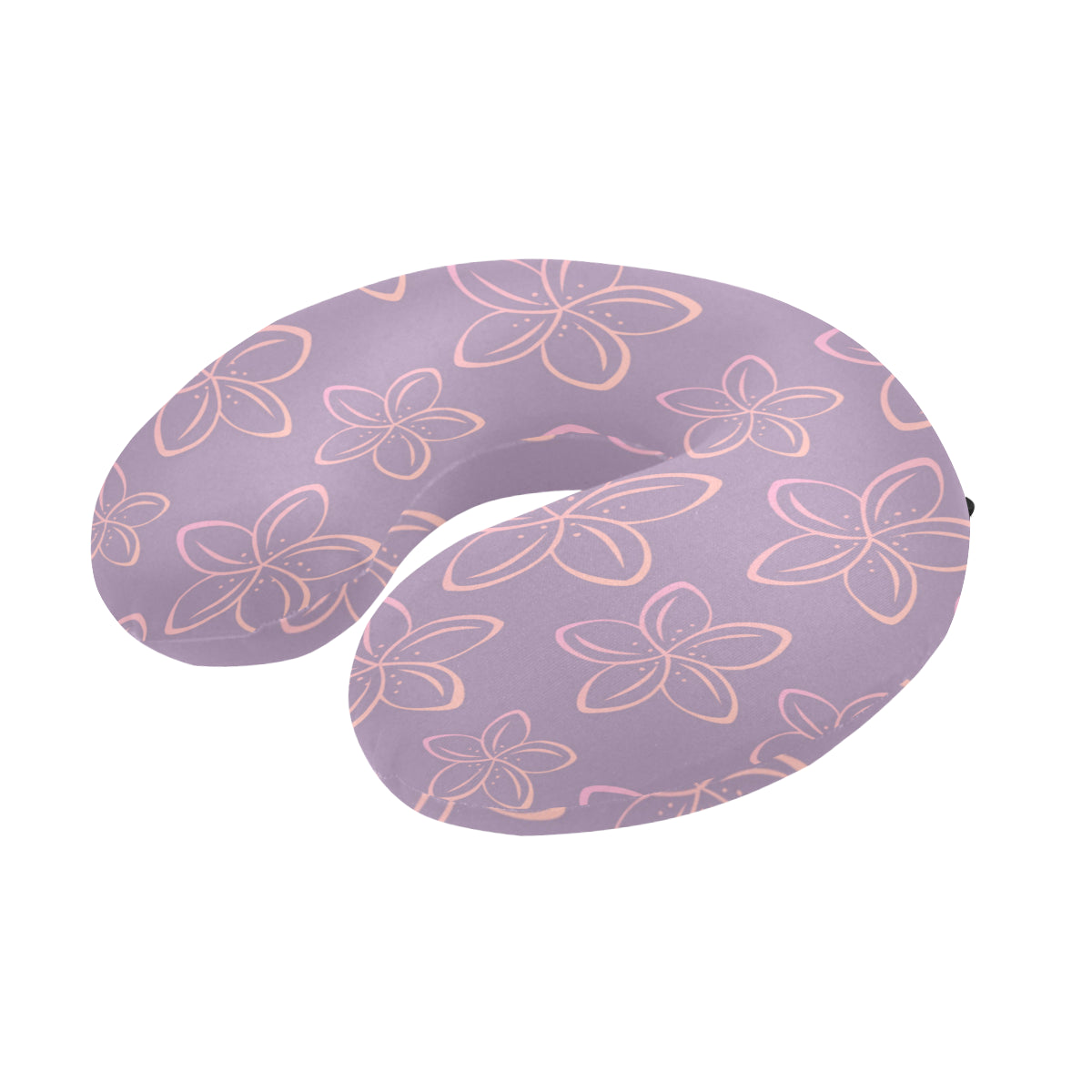 Plumeria Pattern Print Design A01 U-Shaped Travel Neck Pillow