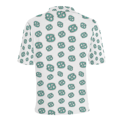 Cancer Zodiac Pattern Print Design 04 Men Polo Shirt