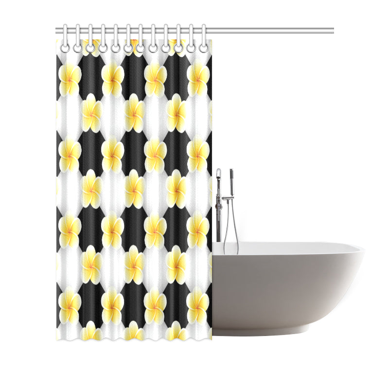 Plumeria Pattern Print Design A04 Shower Curtain