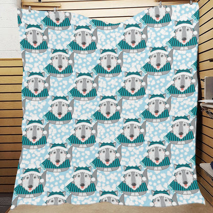 Alaskan Malamute Pattern Print Design 01 Premium Quilt