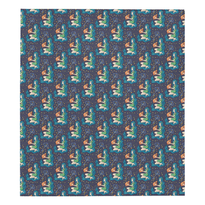 Aquarius Zodiac Pattern Print Design 03 Premium Quilt