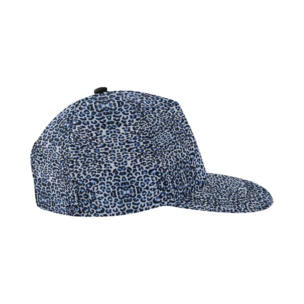 Leopard Blue Skin Print Snapback Cap