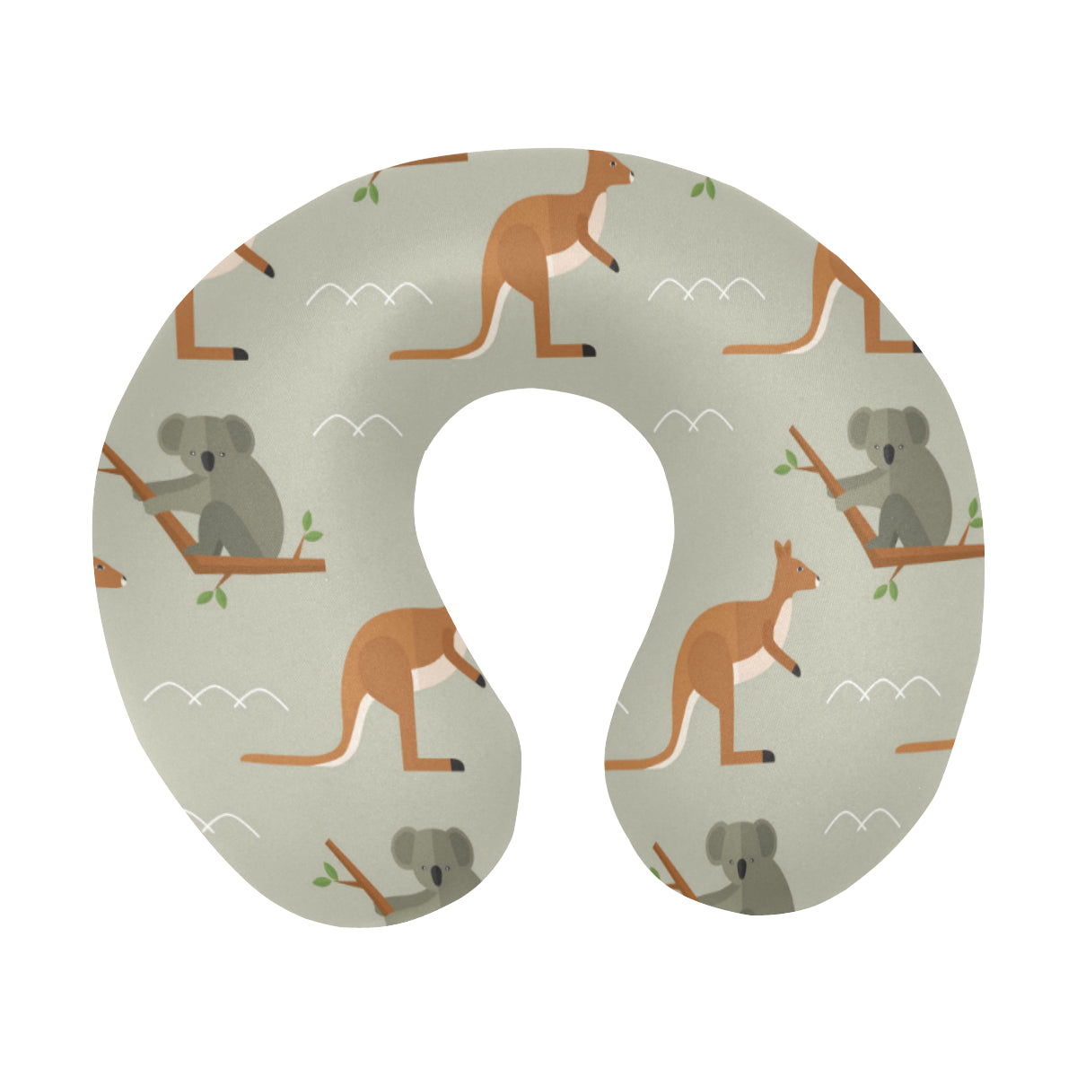 Koala Pattern Print Design 03 U-Shaped Travel Neck Pillow