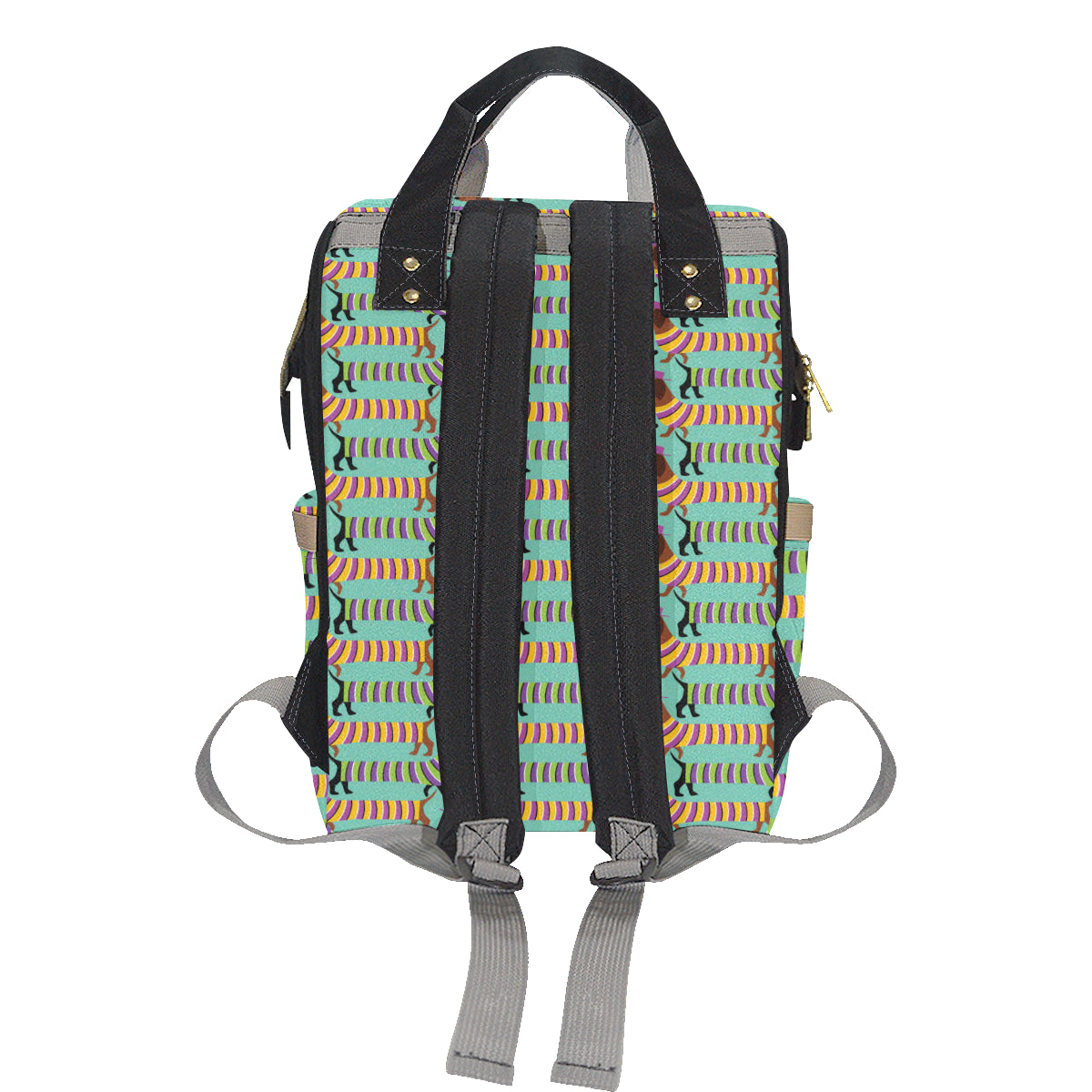 Dachshund Pattern Print Design 05 Diaper Bag Backpack