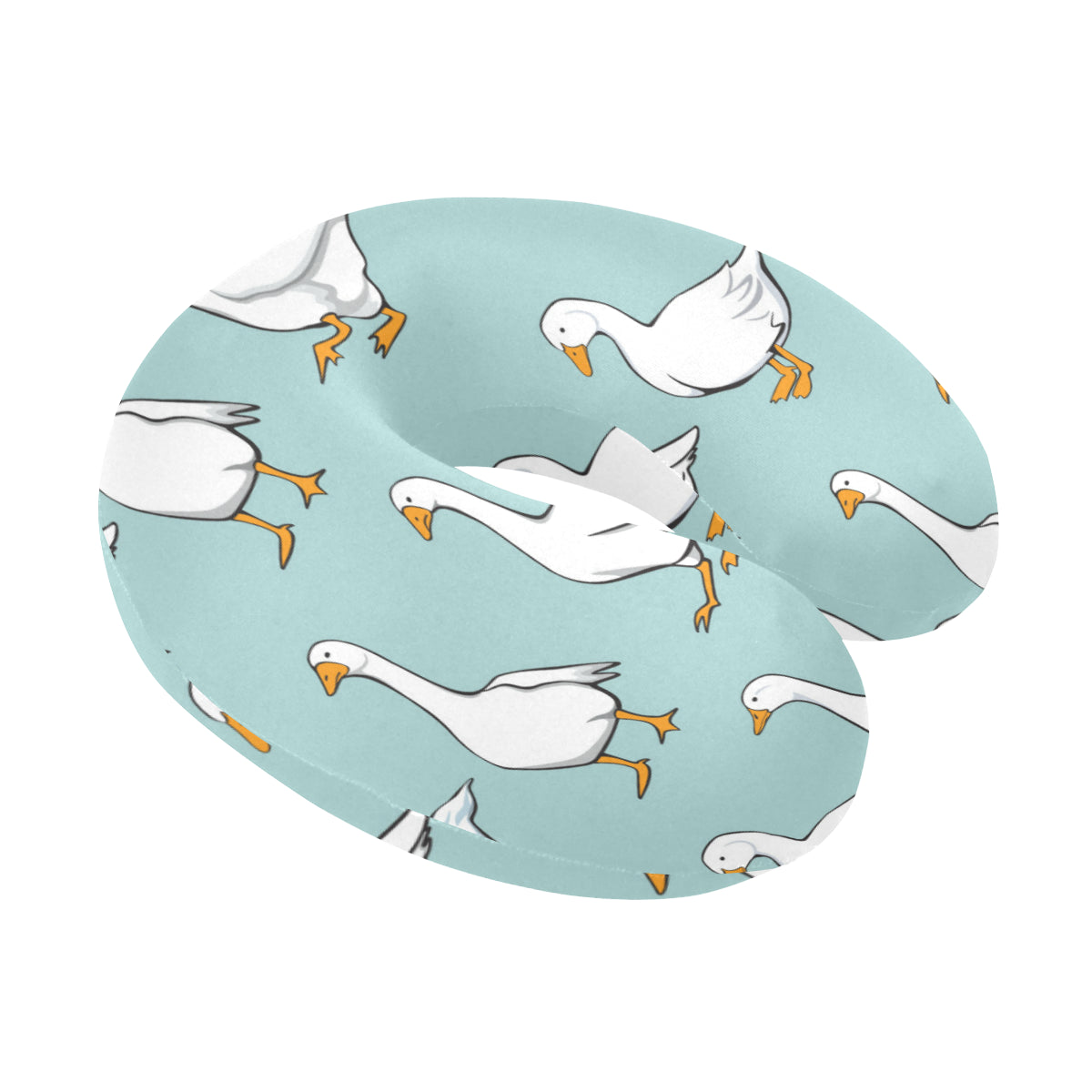 Goose Pattern Print Design 02 U-Shaped Travel Neck Pillow