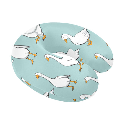 Goose Pattern Print Design 02 U-Shaped Travel Neck Pillow