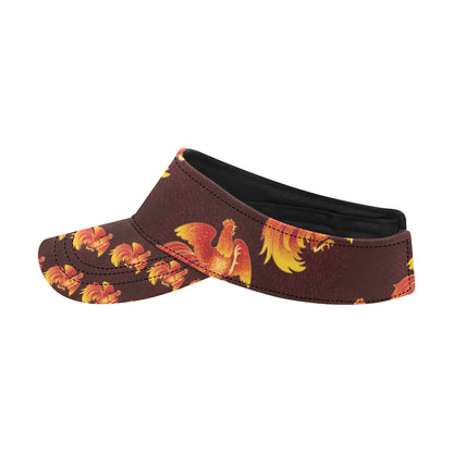 Rooster Pattern Print Design A04 Unisex Sun Visor