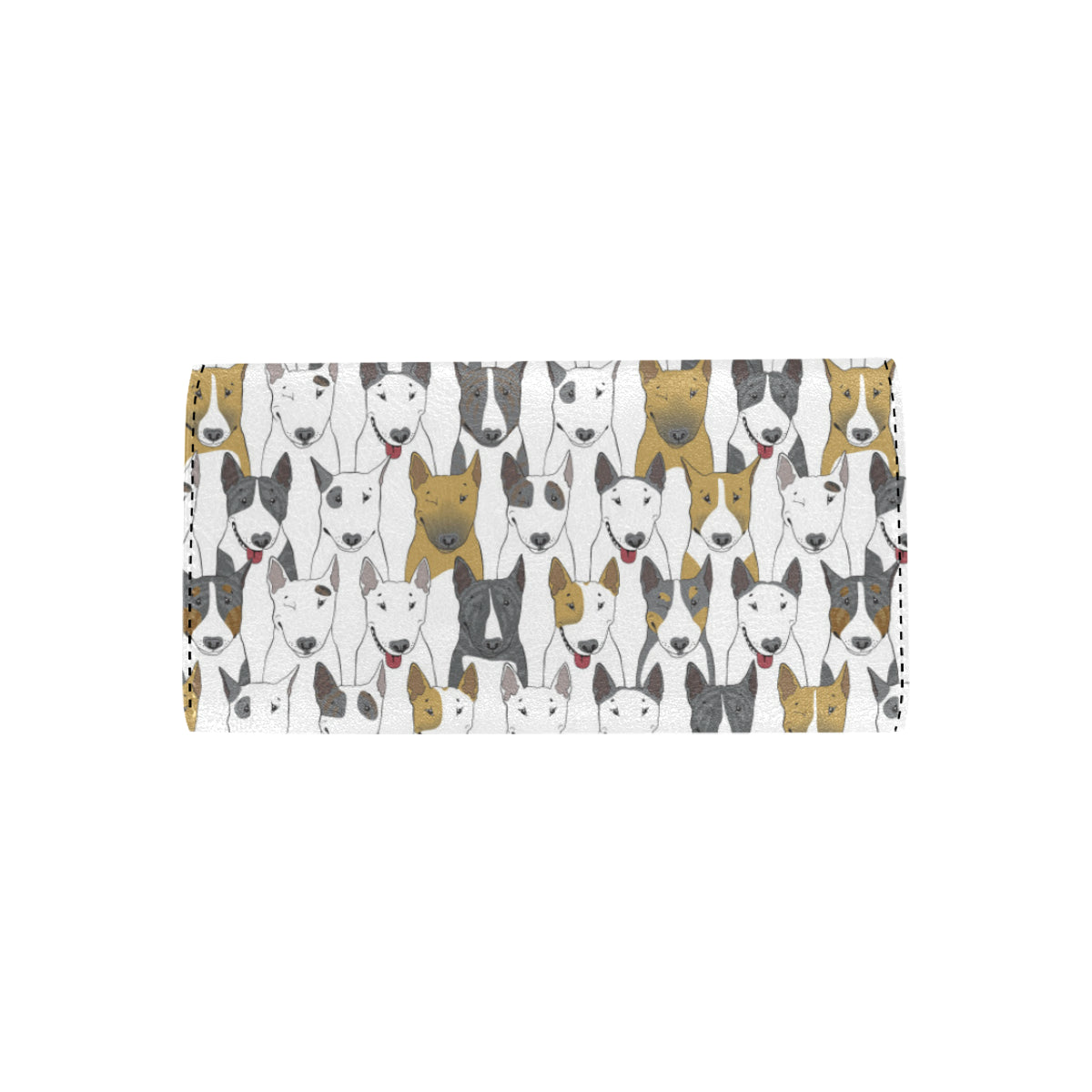 Bull Terriers Pattern Print Design 03 Women's Trifold Wallet