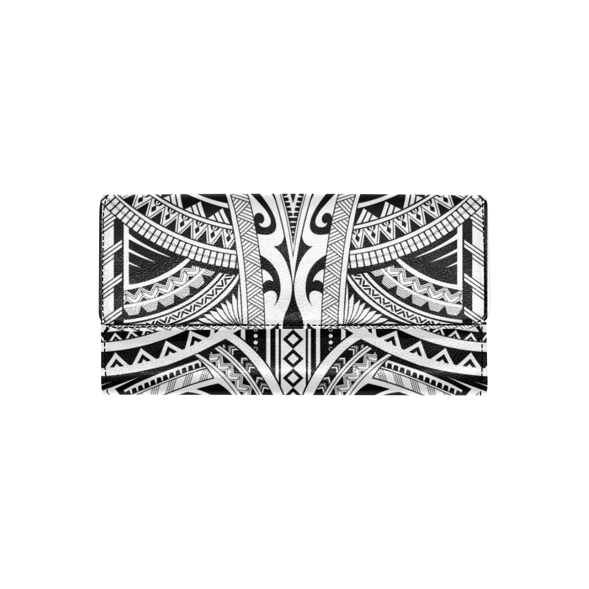 Maori Pattern Print Design 06 Women's Trifold Wallet