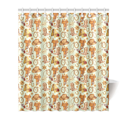Western Cowboy Design Pattern Shower Curtain