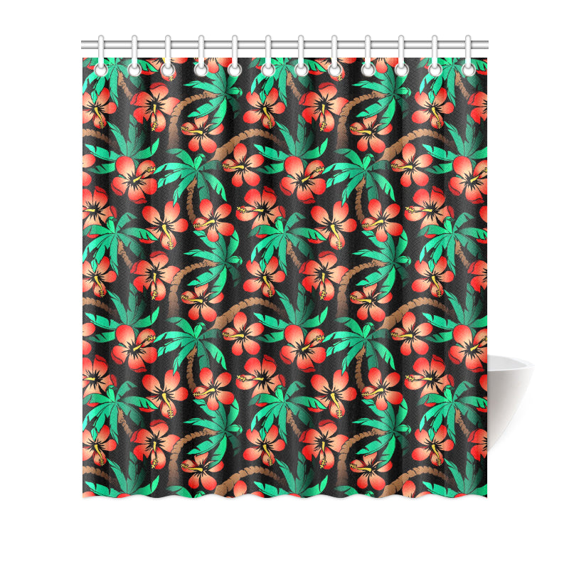 Hawaiian Themed Pattern Print Design H022 Shower Curtain