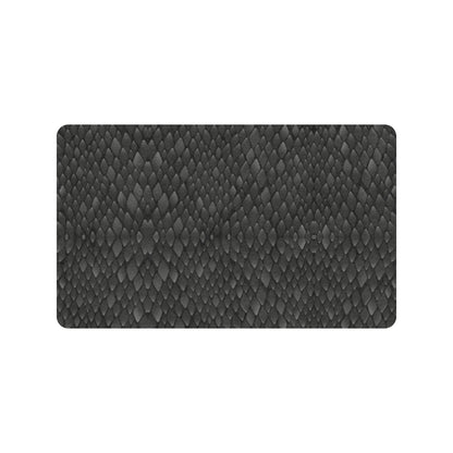 Snake Skin Black Print Rubber Doormat