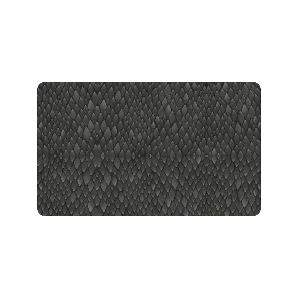 Snake Skin Black Print Rubber Doormat
