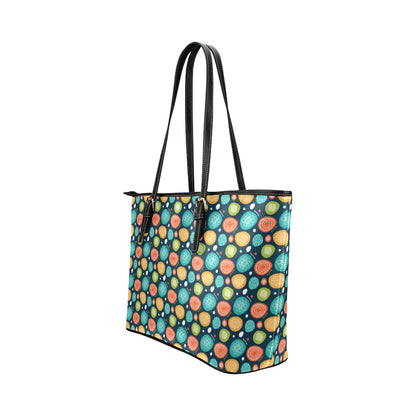 Swedish Themed Design Leather Tote Bag