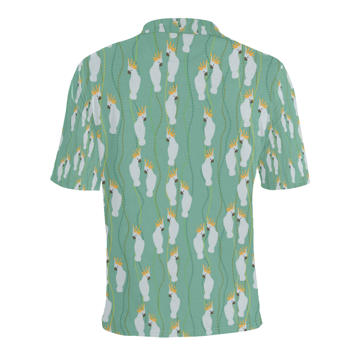Cockatoo Pattern Print Design 01 Men Polo Shirt