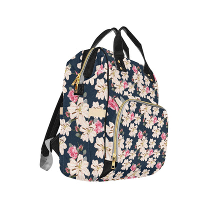 Lily Pattern Print Design LY04 Diaper Bag Backpack