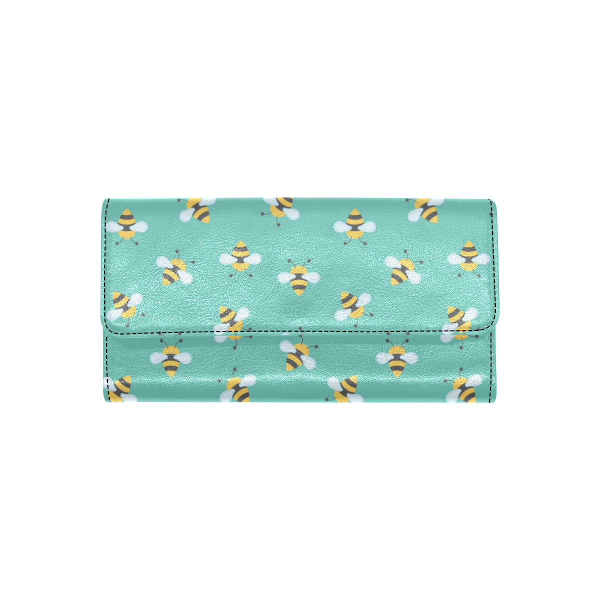 Bee Pattern Print Design 01 Women's Trifold Wallet