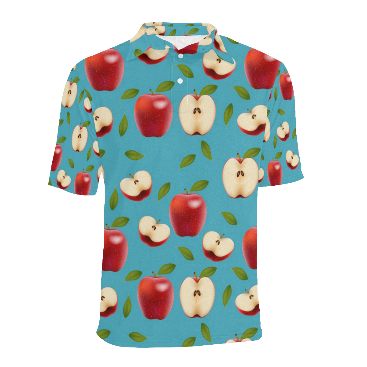 Apple Pattern Print Design AP012 Men Polo Shirt
