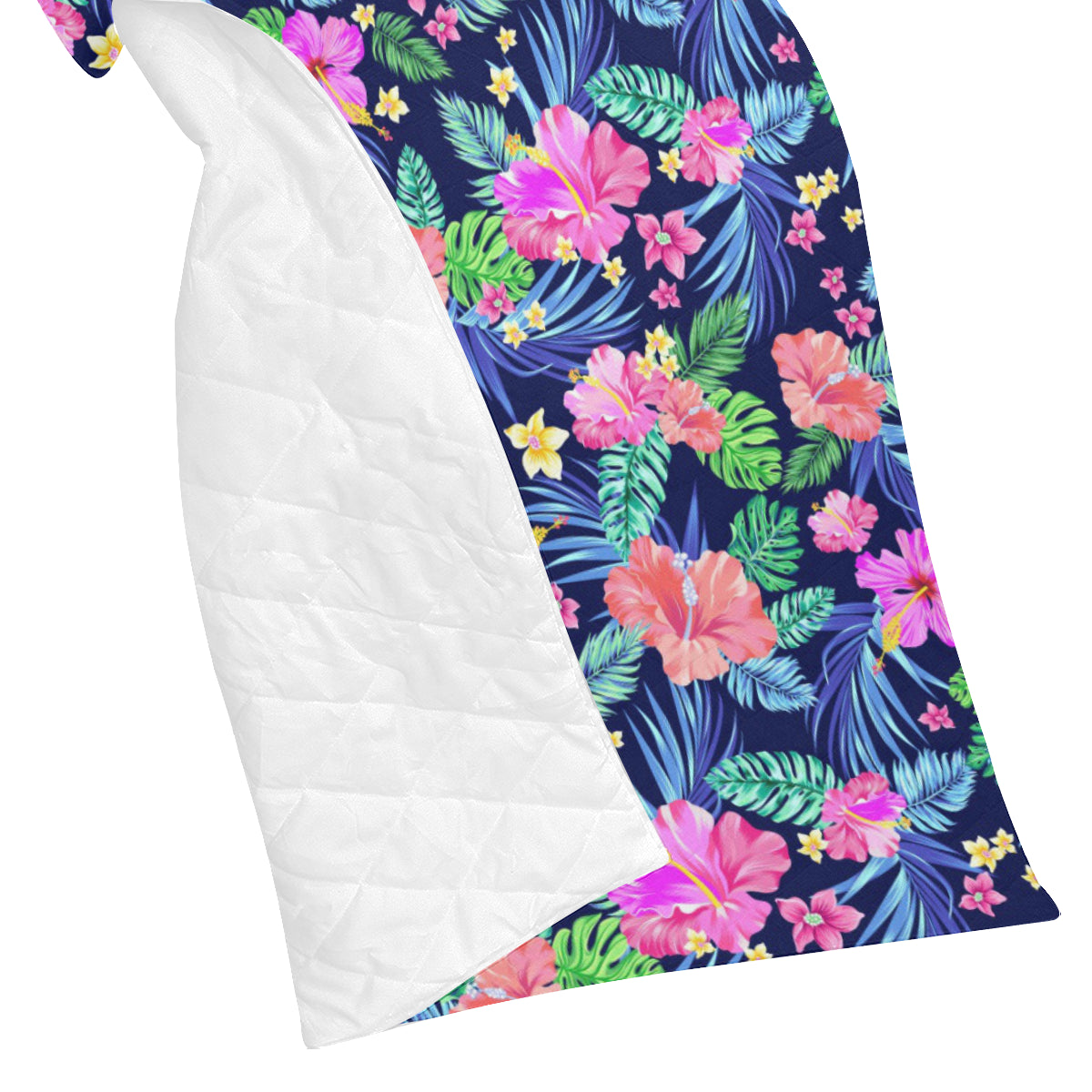 Neon Hibiscus Pattern Print Design HB016 Premium Quilt