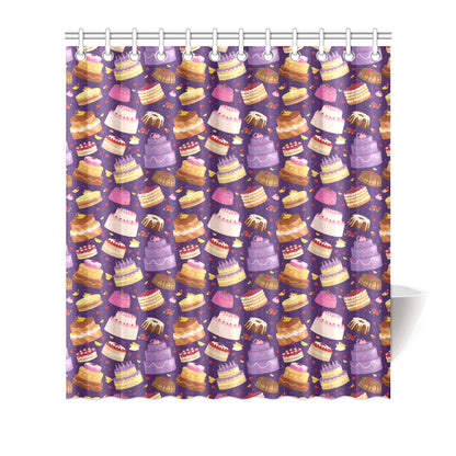 Cake Pattern Print Design 05 Shower Curtain