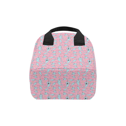 Narwhal Cartoon Cute Print Insulated Lunch Bag