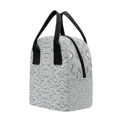 Narwhal Pattern Print Insulated Lunch Bag