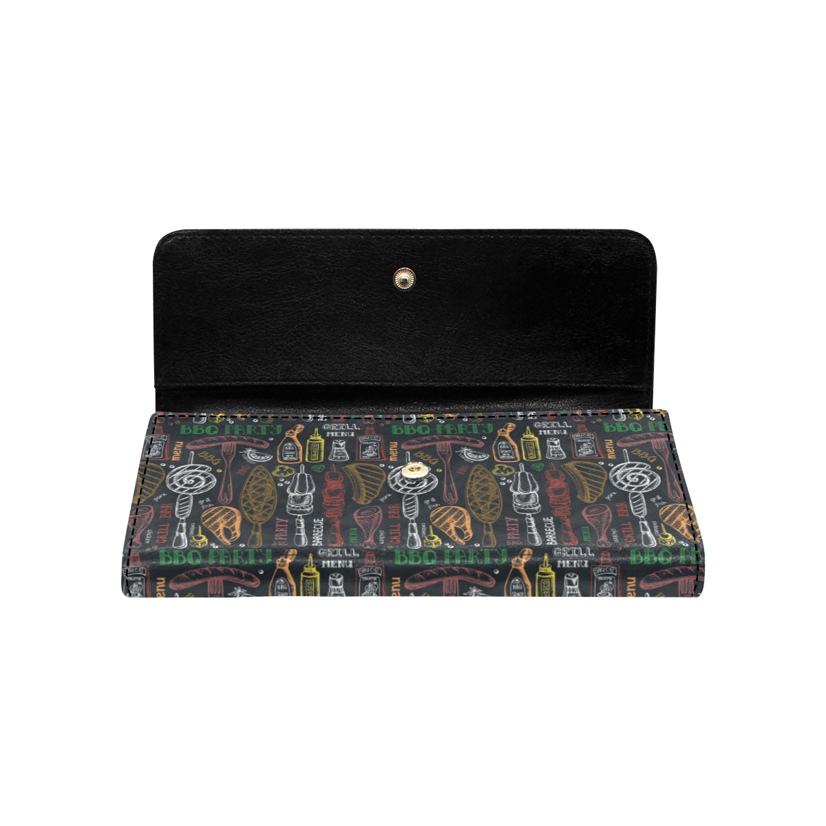 Barbecue Pattern Print Design 03 Women's Trifold Wallet