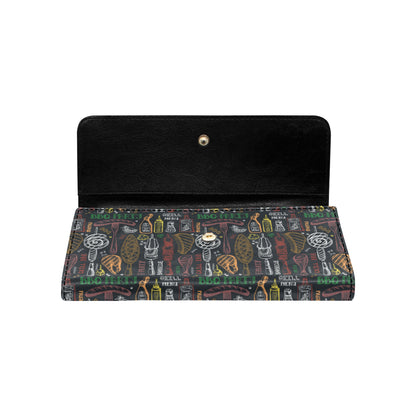 Barbecue Pattern Print Design 03 Women's Trifold Wallet
