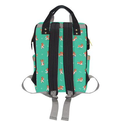Basenji Pattern Print Design 02 Diaper Bag Backpack