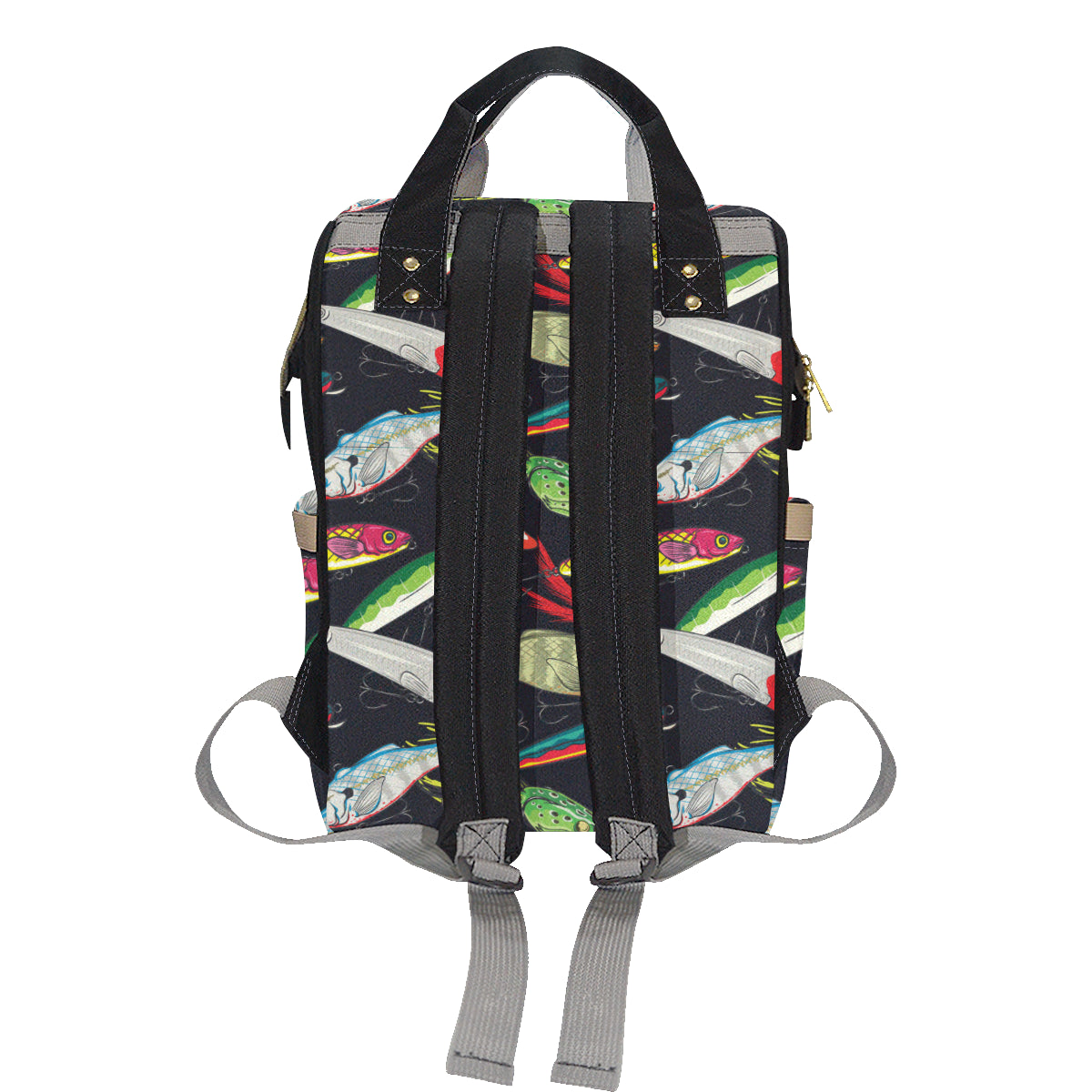 Fishing Bait Print Diaper Bag Backpack
