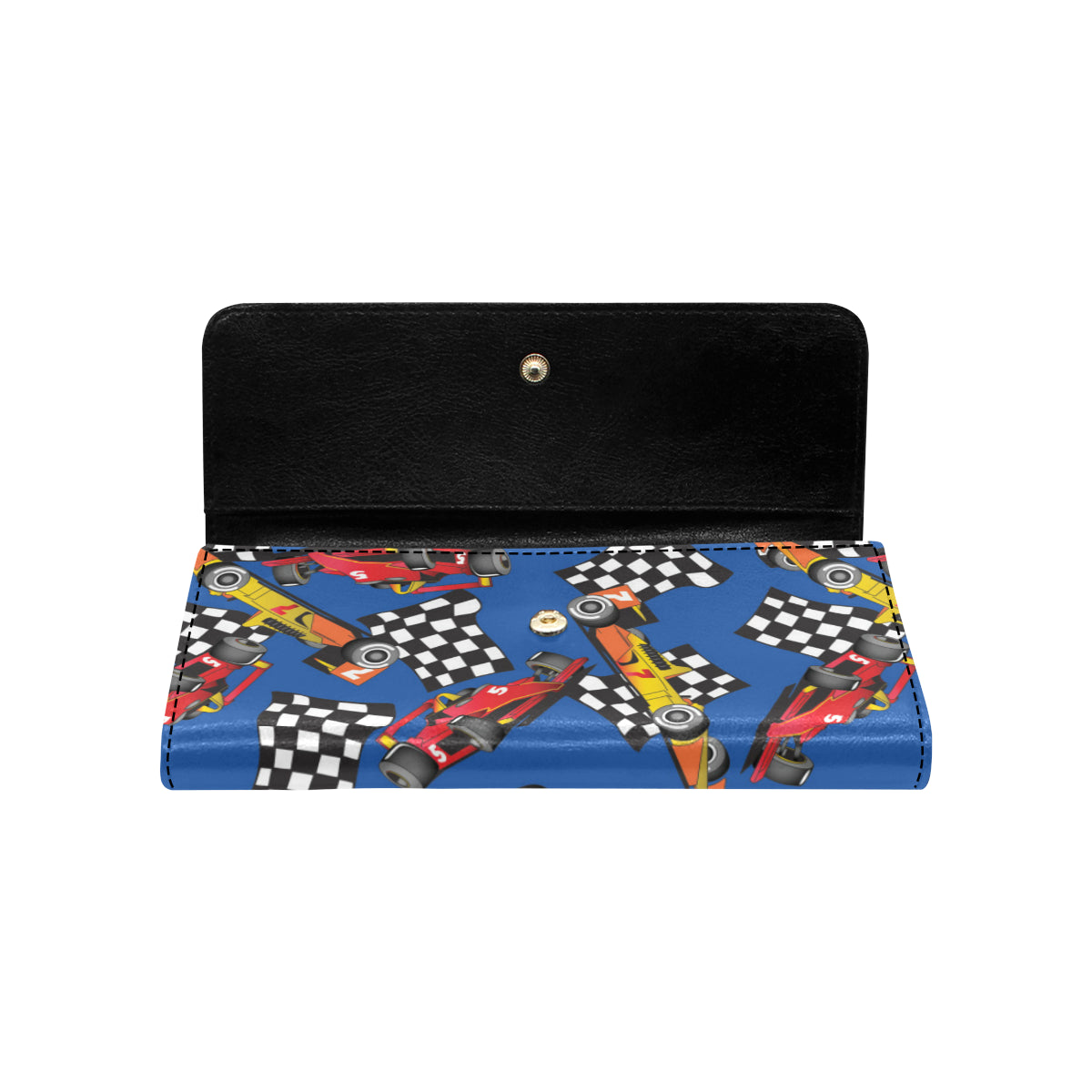 Racing Pattern Print Design A01 Women's Trifold Wallet