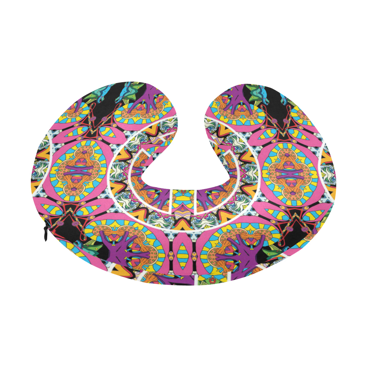 Peace Sign Pattern Print Design A03 U-Shaped Travel Neck Pillow