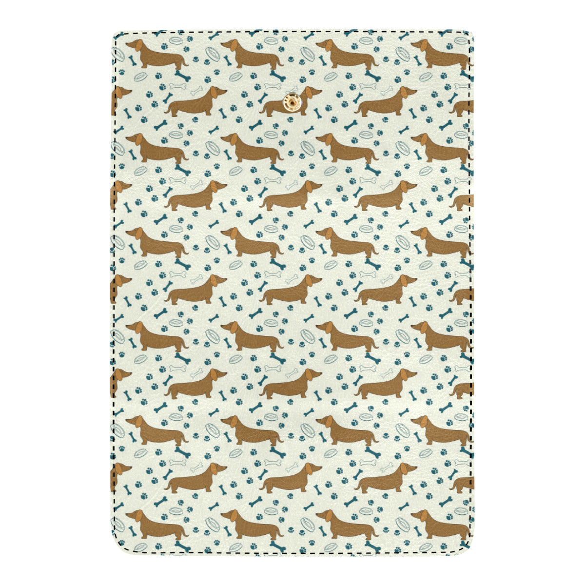 Dachshund Pattern Print Design 01 Women's Trifold Wallet